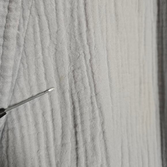 Madewell Lightspun Dorset Gauze Blazer Size L Blue Slub Cotton Nautical Preppy - Picture 9 of 13